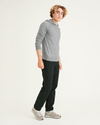Front view of model wearing Mineral Black Original Chinos, Straight Fit.