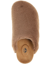 View of  Mink Brown Luxe Faux Fur Slip-on Clog.