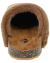 Back view of  Mink Brown Luxe Faux Fur Slip-on Clog.