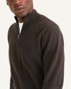 View of model wearing Mole 1/4 Zip Sweater, Regular Fit.