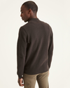 Back view of model wearing Mole 1/4 Zip Sweater, Regular Fit.