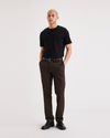 Front view of model wearing Mole Signature Iron Free Khakis, Slim Fit with Stain Defender®.