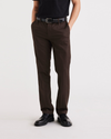 Front view of model wearing Mole Signature Iron Free Khakis, Slim Fit with Stain Defender®.