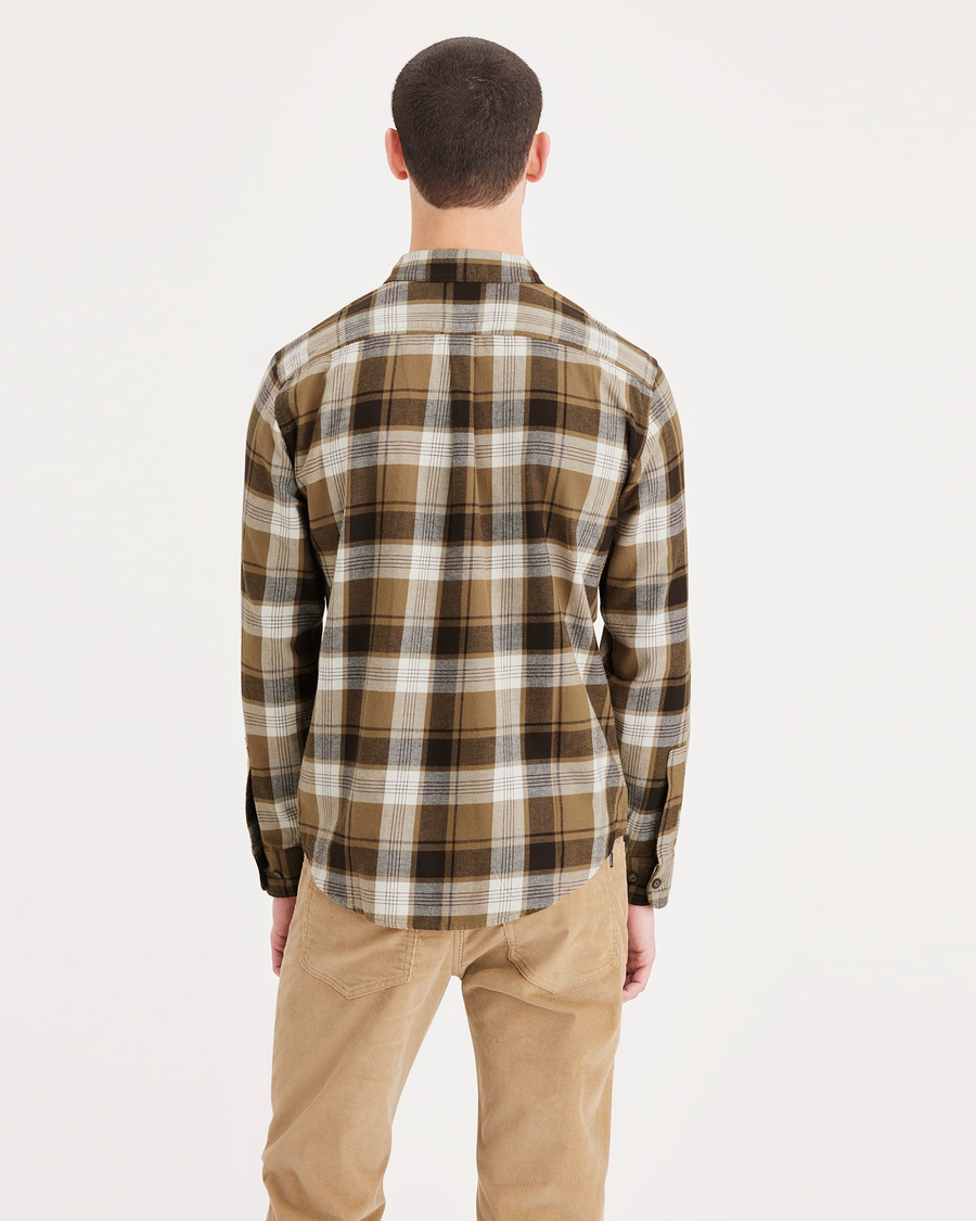 Back view of model wearing Mole Work Shirt, Regular Fit.