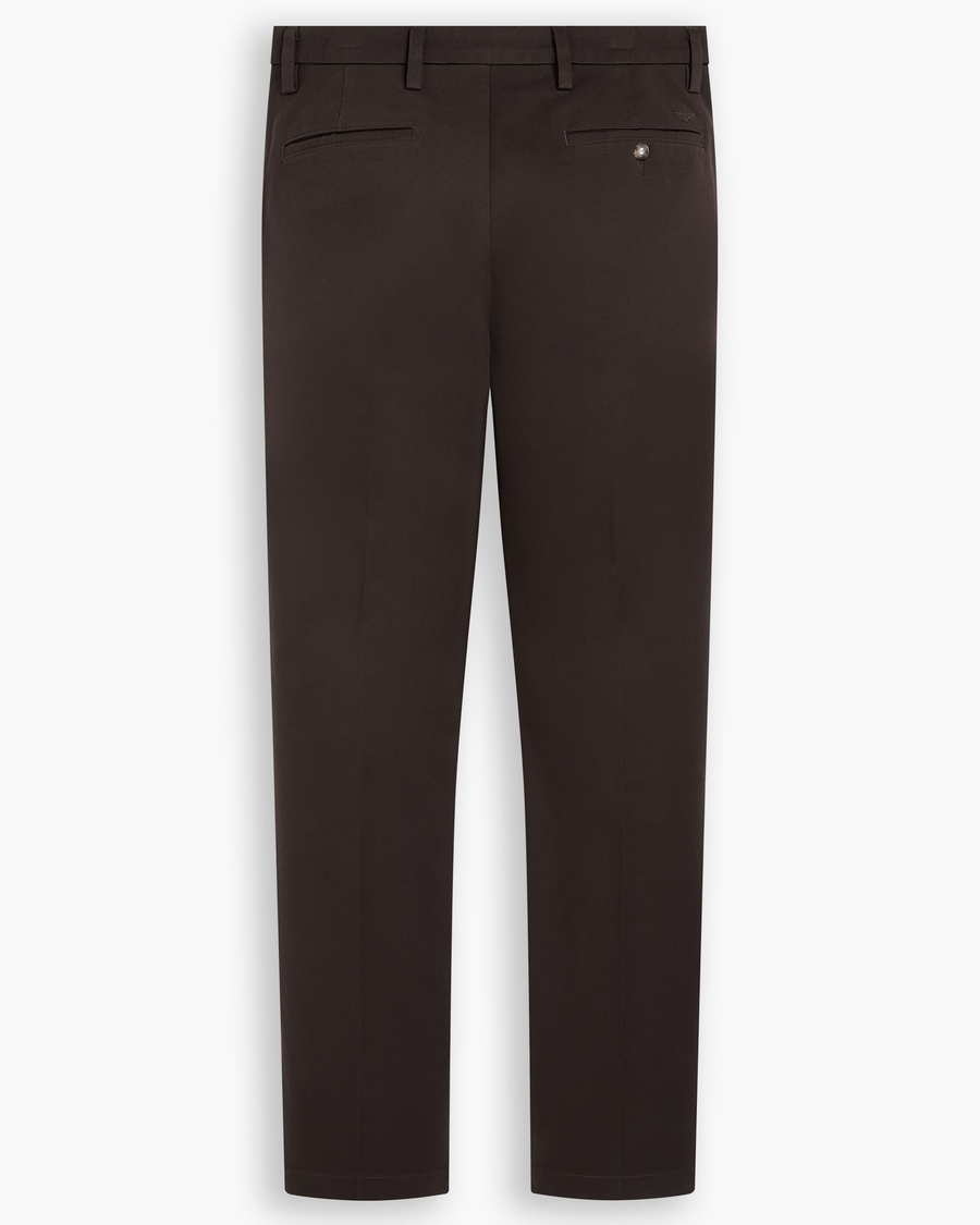 View of model wearing Mole Workday Khakis, Slim Fit.