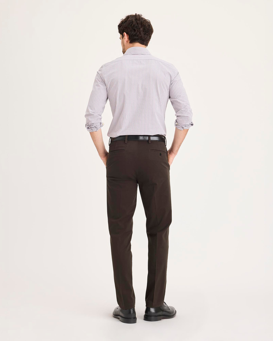 Back view of model wearing Mole Workday Khakis, Slim Fit.