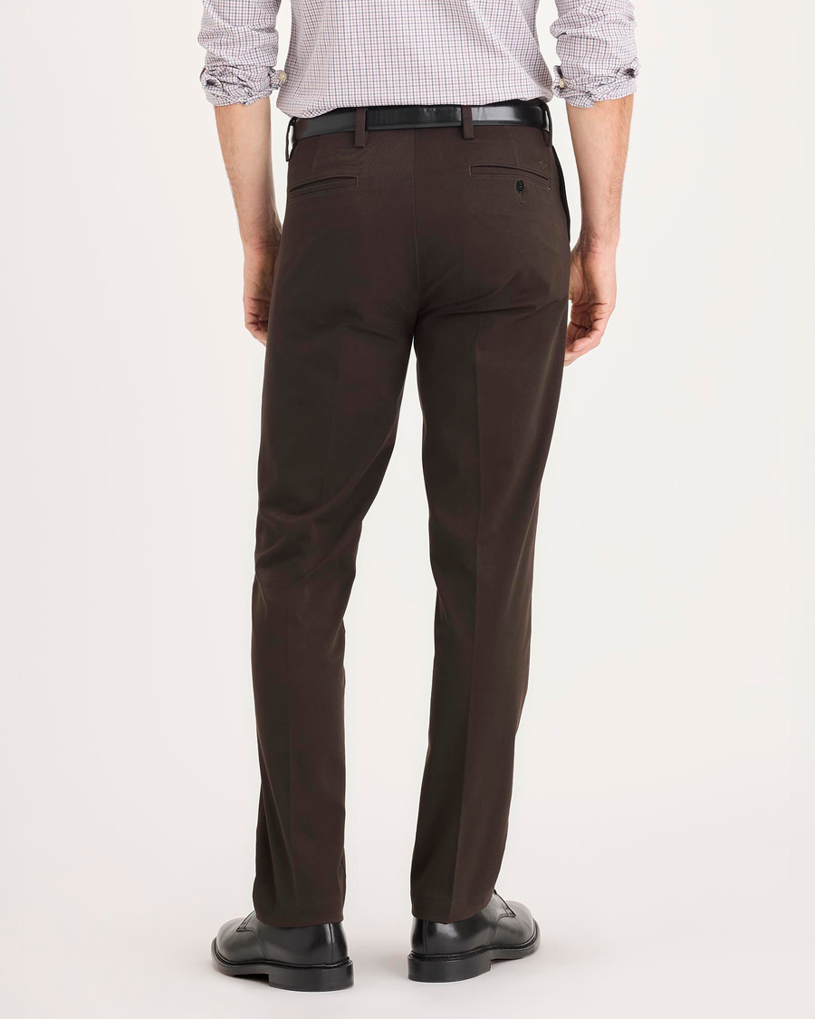 Back view of model wearing Mole Workday Khakis, Slim Fit.