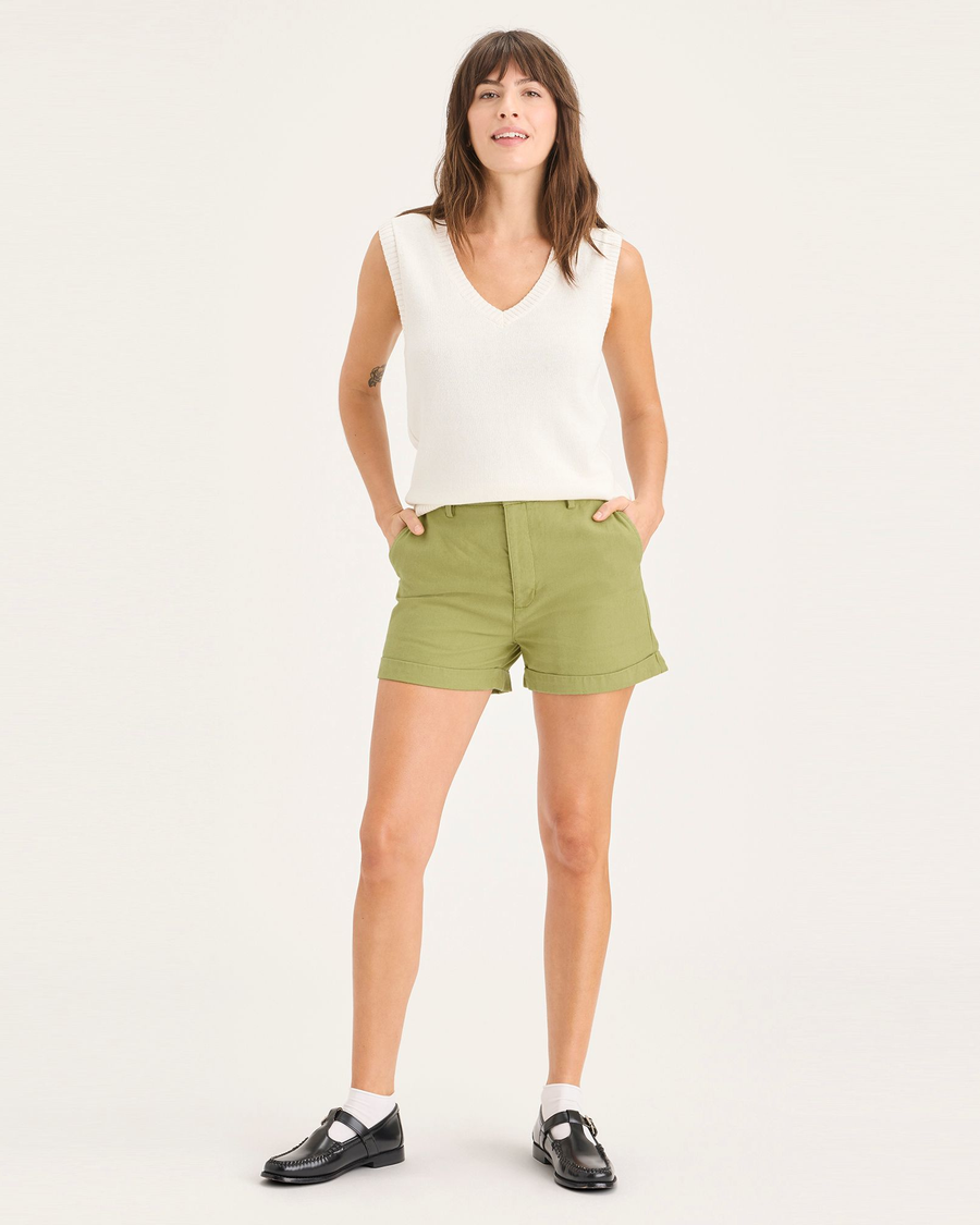 Front view of model wearing Moss Original Chino Short.