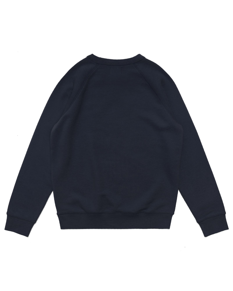 Back view of model wearing Navy Blazer Dockers® x Malbon Original Crewneck Sweatshirt, Regular Fit.