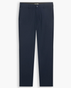 View of model wearing Navy Blazer Go Airweave Chino, Straight Fit.