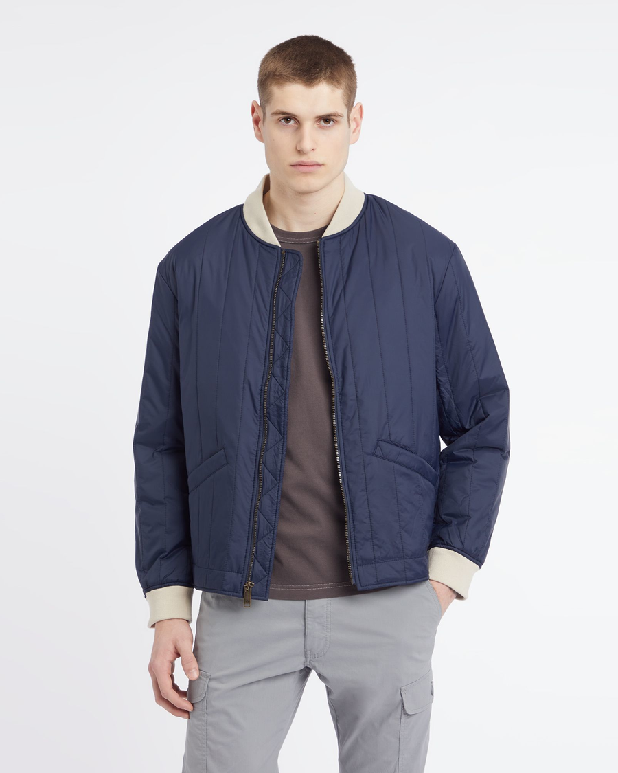 Recycled Nylon Channel Quilted Bomber Jacket Dockers