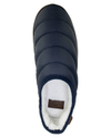 View of  Navy Ultralite Quilted Clog Slippers.