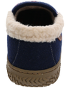 Back view of  Navy Venetian Moccasin Slippers.