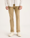 Front view of model wearing New British Khaki All-Day 5-Pocket, Slim Fit.