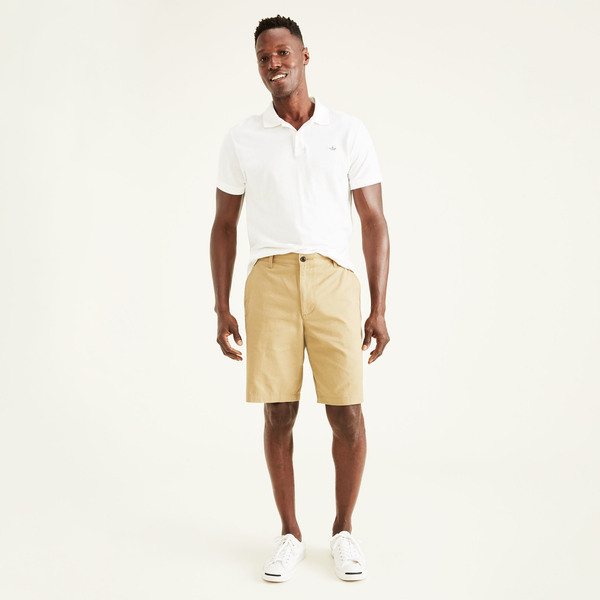 White online khaki shorts