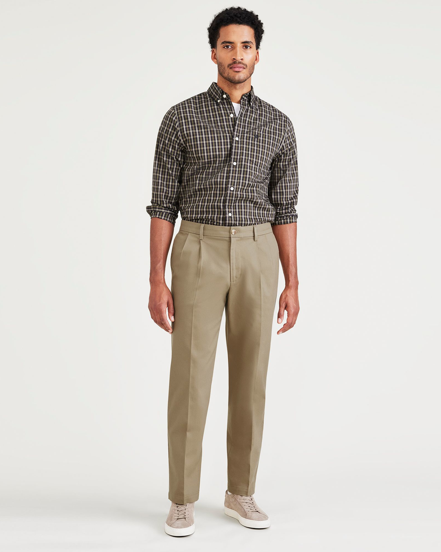 Dockers signature khaki 2025 pleated pants classic fit
