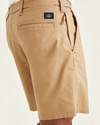 View of model wearing New British Khaki Ultimate 9.5" Shorts, Straight Fit.
