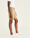 Side view of model wearing New British Khaki Ultimate 9.5" Shorts.