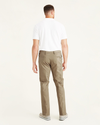 Back view of model wearing New British Khaki Workday Khakis, Athletic Fit (Big and Tall).
