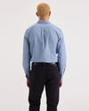 Back view of model wearing Oak Tree Oxford Shirt, Slim Fit.