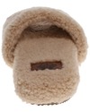 Back view of  Oatmeal Luxe Sherpa One Band Slide.