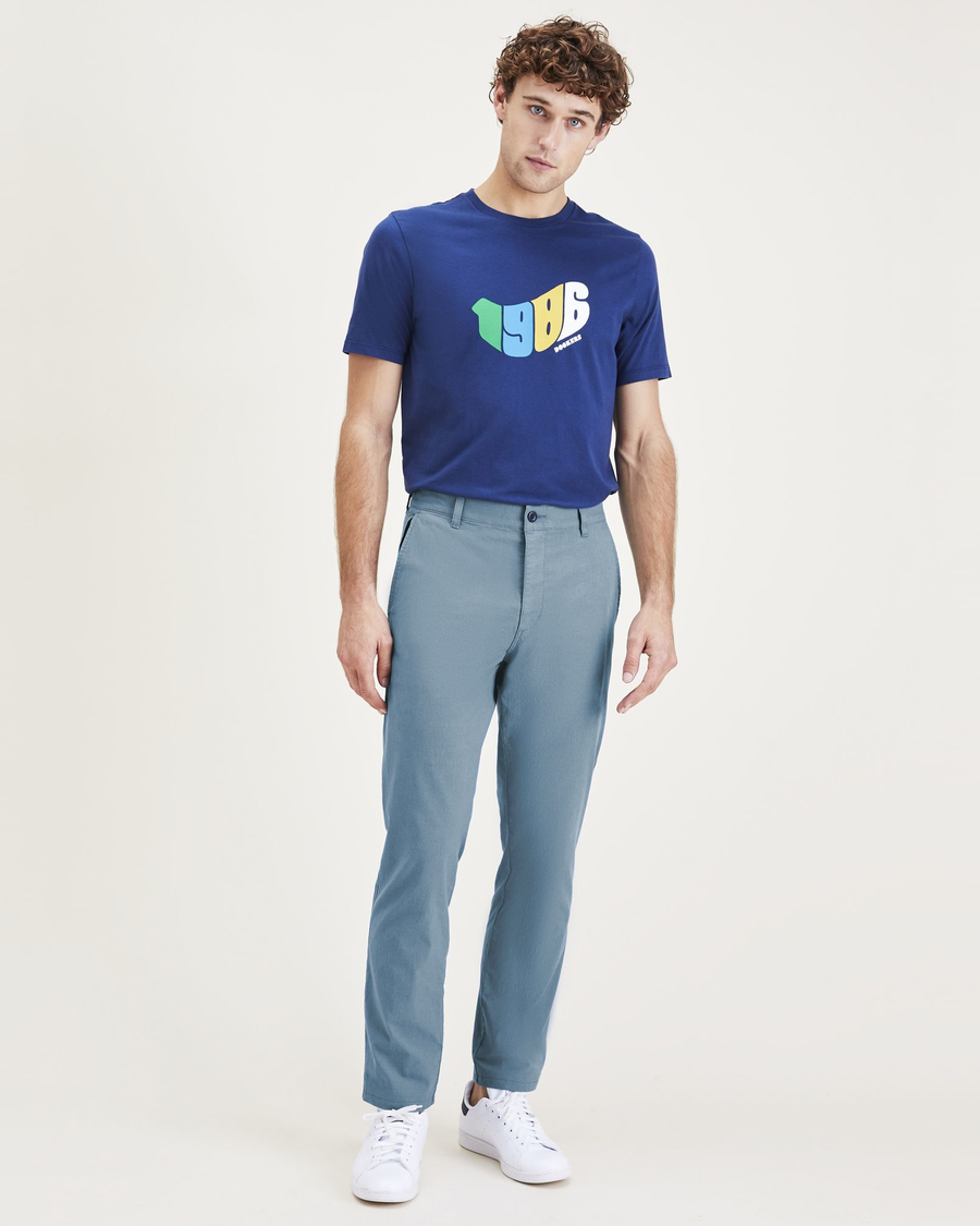 Front view of model wearing Oceanview Ultimate Chinos, Slim Fit.