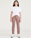 Front view of model wearing Old Rose Weekend Chinos, Slim Fit.