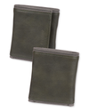 View of  Olive Trifold Wallet w/ Bill Divider.