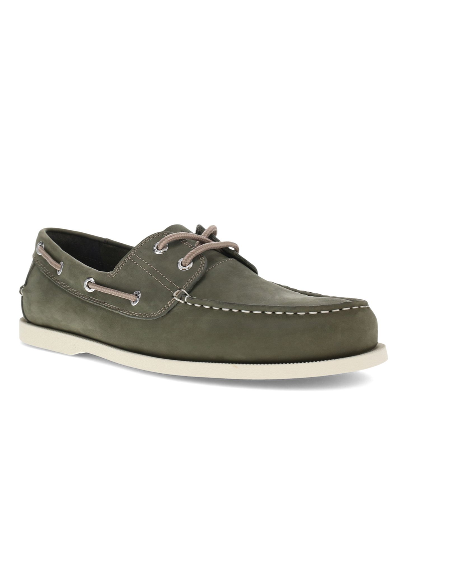 Front view of  Olive Vargas Boat Shoes.