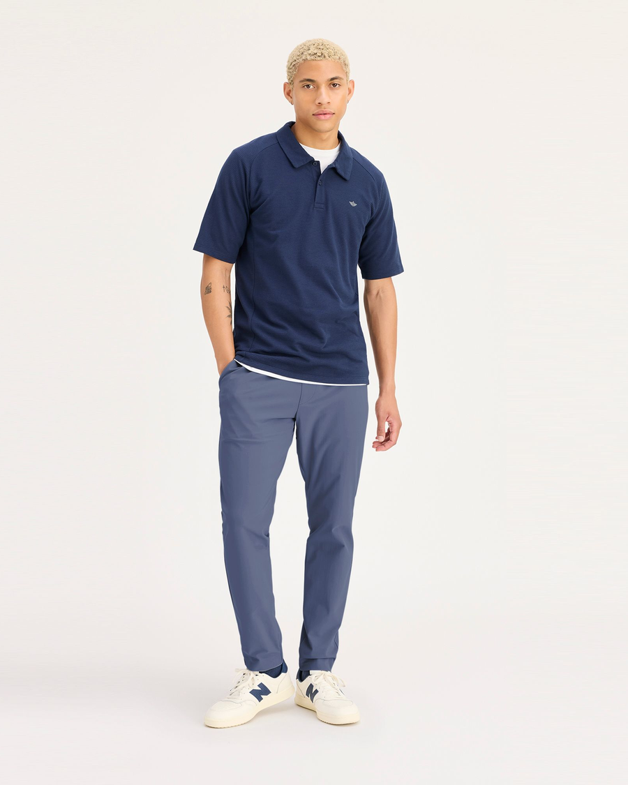 View of model wearing Ombre Blue Go Airweave Jogger, Slim Fit.