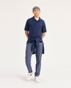 Front view of model wearing Ombre Blue Go Airweave Jogger, Slim Fit.