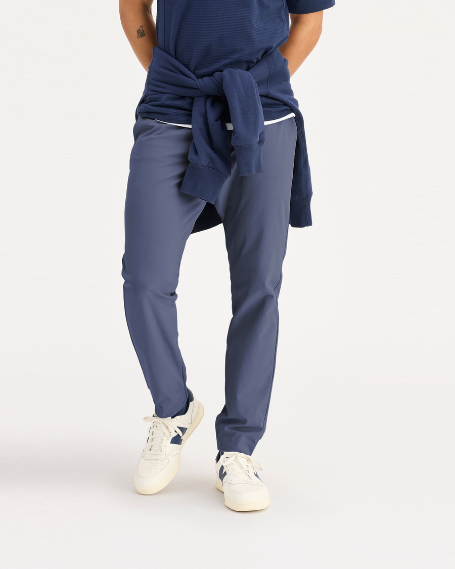 Front view of model wearing Ombre Blue Go Airweave Jogger, Slim Fit.