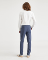 Back view of model wearing Ombre Blue Go Chino, Slim Tapered Fit with Airweave.