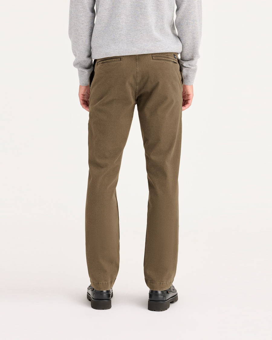 Back view of model wearing Otter Stone Wash California Khakis, Slim Fit.