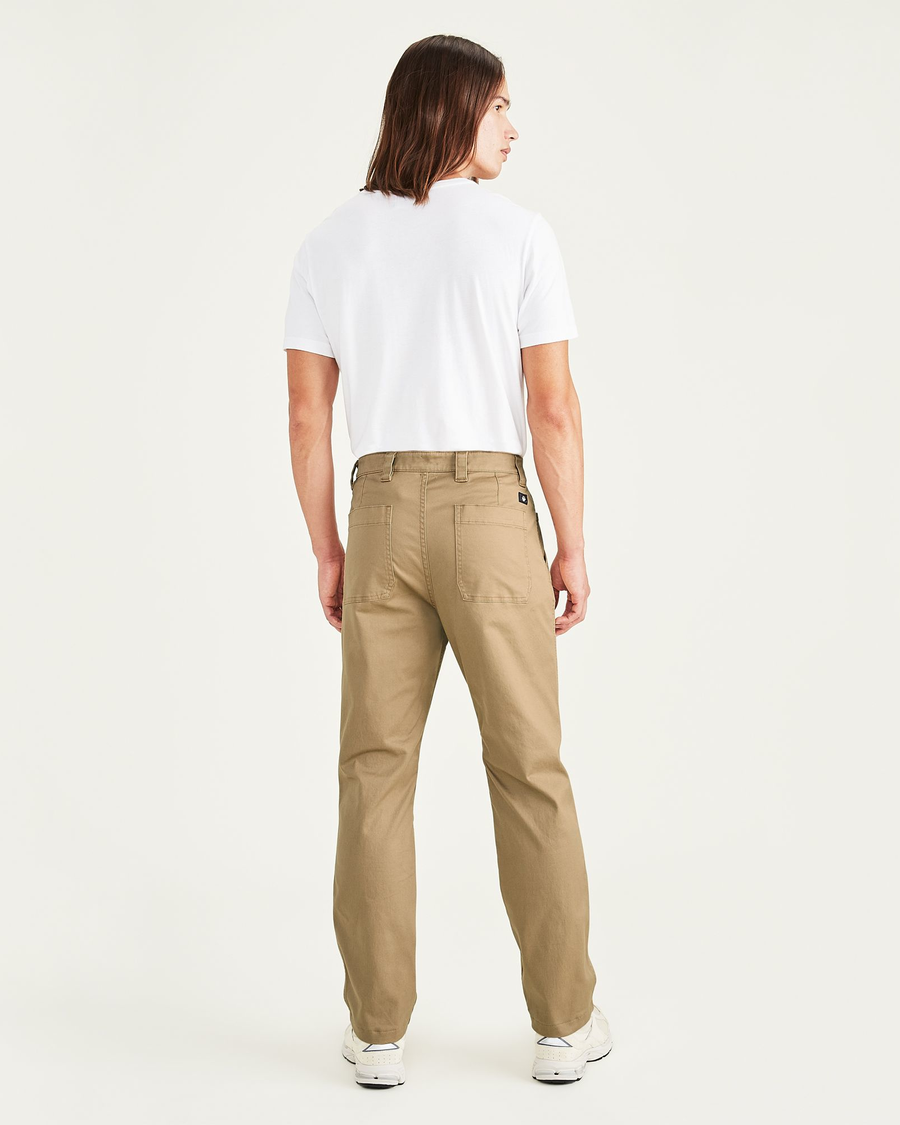 Back view of model wearing Otter Utility Pants, Straight Fit.