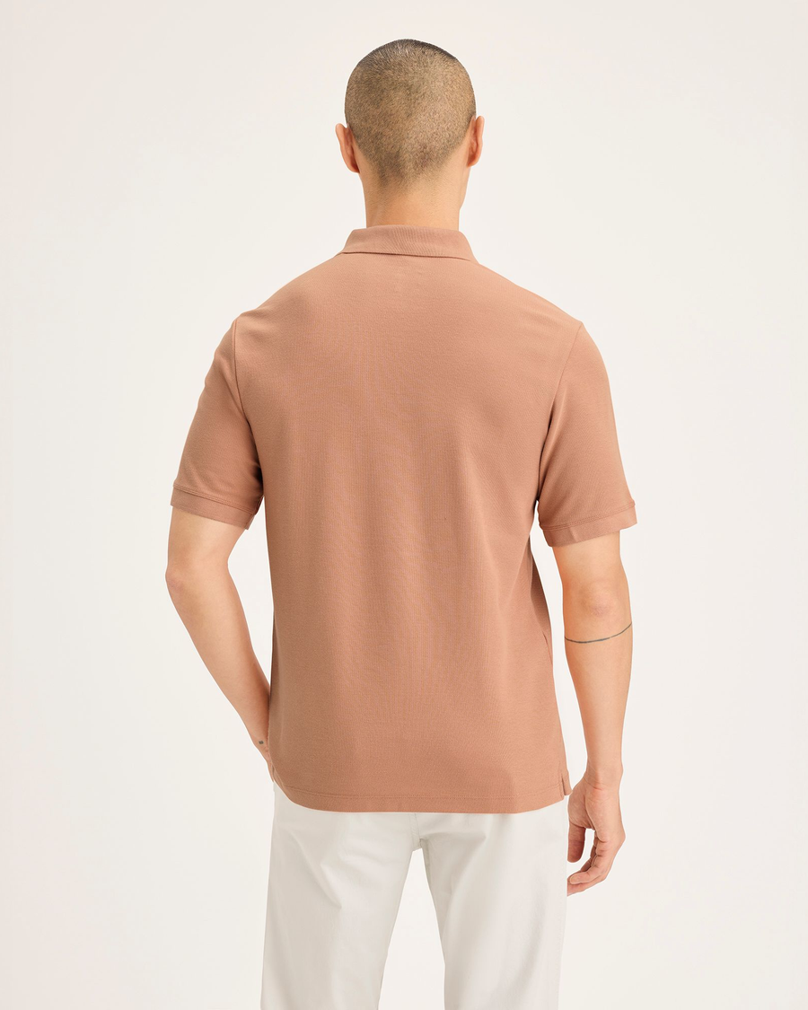 Back view of model wearing Peach Bloom Original Polo, Slim Fit.