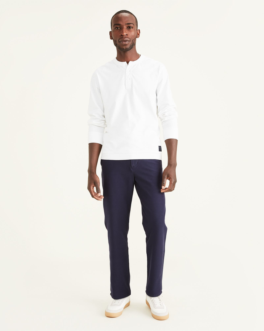 Front view of model wearing Pembroke Comfort Knit Chinos, Straight Fit.