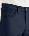 View of model wearing Pembroke Jean Cut Pants, Straight Fit.