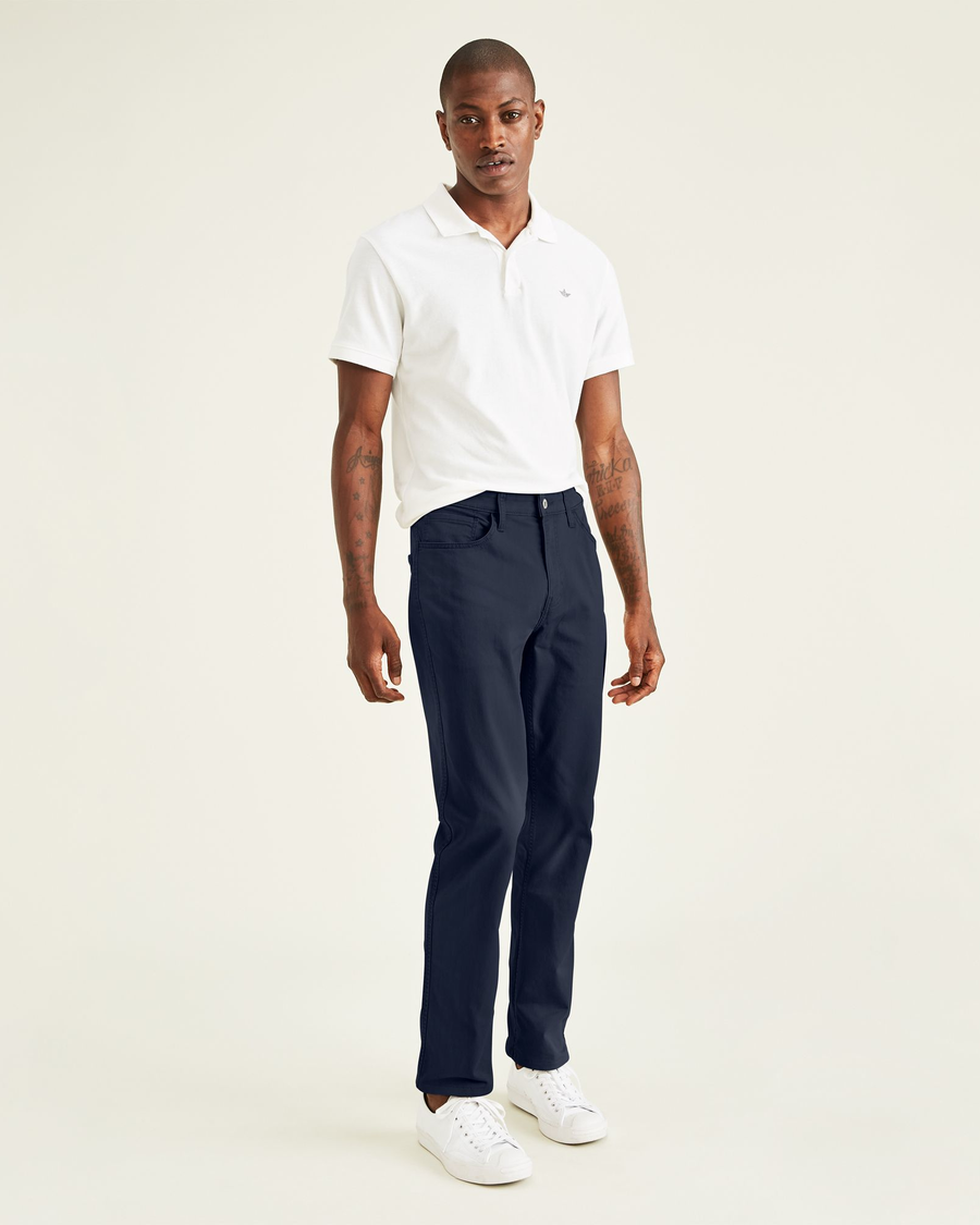 dockers dress denim jeans All Seasons 5-Pocket Pant, Straight Fit Dockers