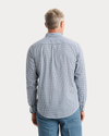 View of model wearing Pembroke Signature Stain Defender Shirt, Classic Fit.