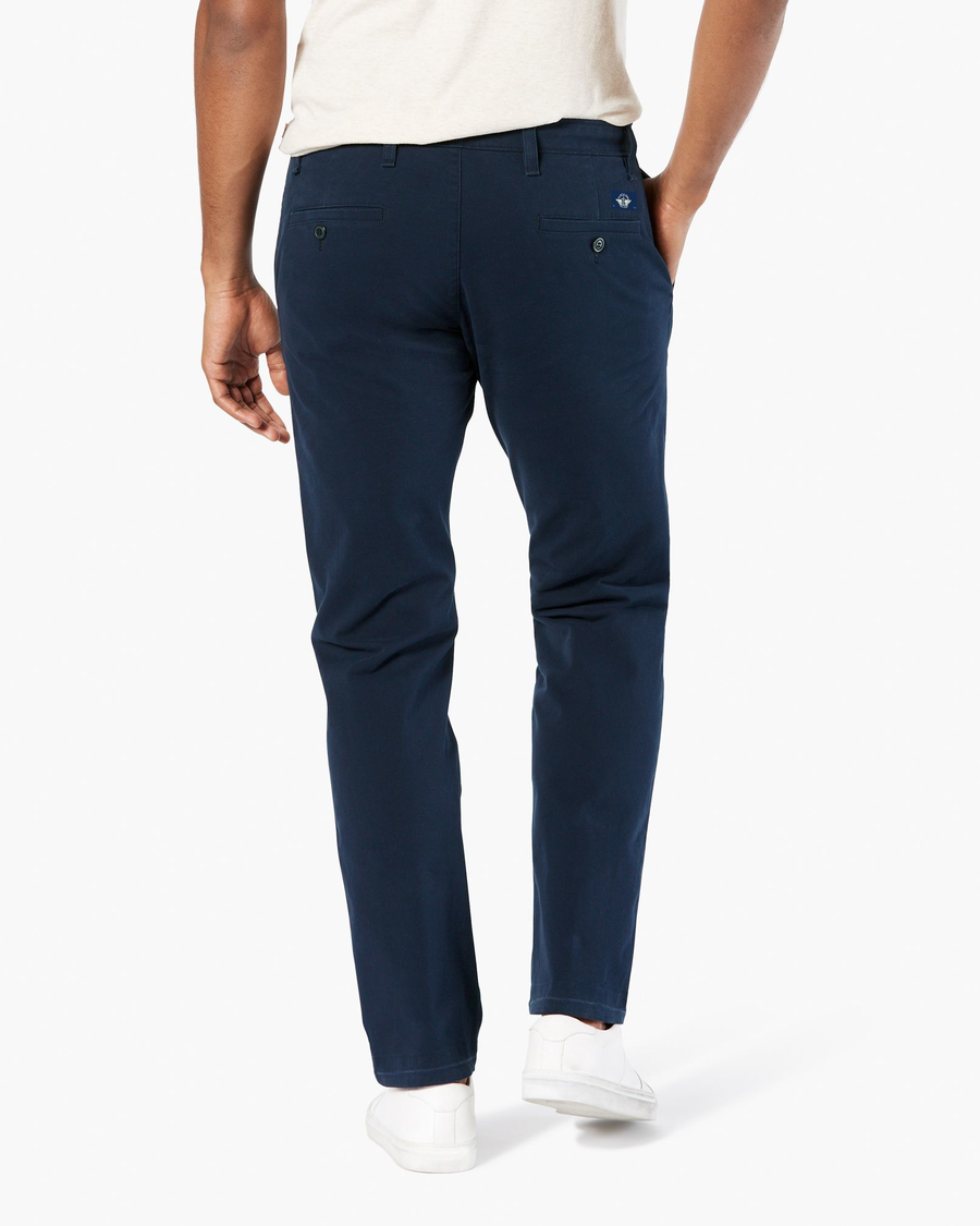 Back view of model wearing Pembroke Ultimate Chinos, Straight Fit.