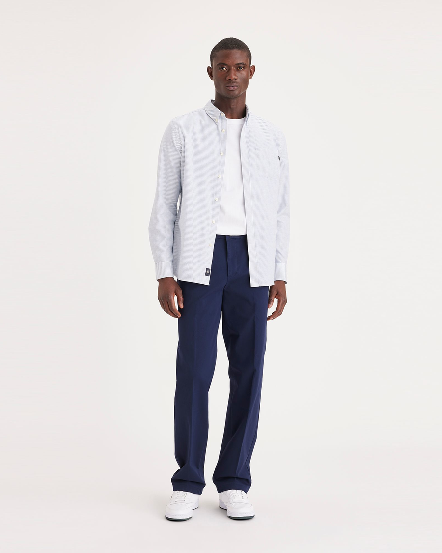 khakis and dress shirt Elevate Your Style with Chino Pants resistant performance dress shirt with built Mens Khakis And Grey Shirt