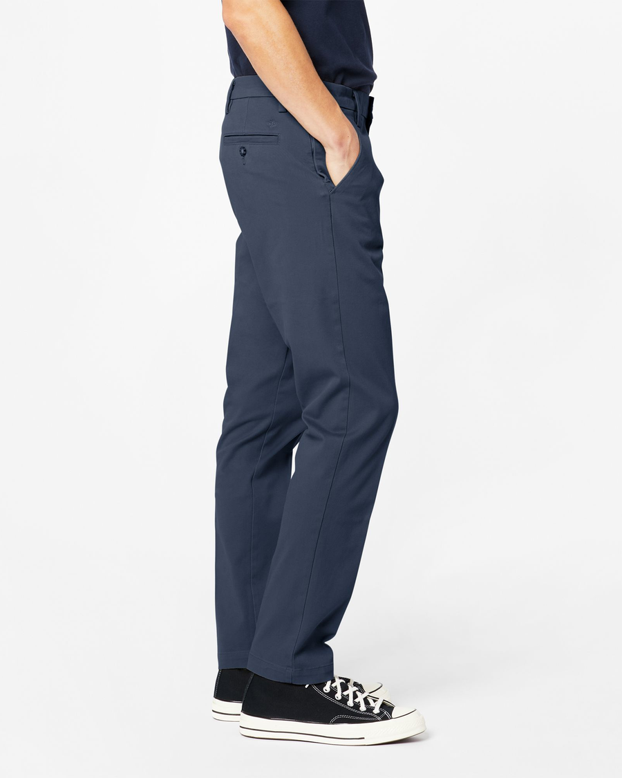 Navy Striped Pants Men - Slim Fit Chino Pants