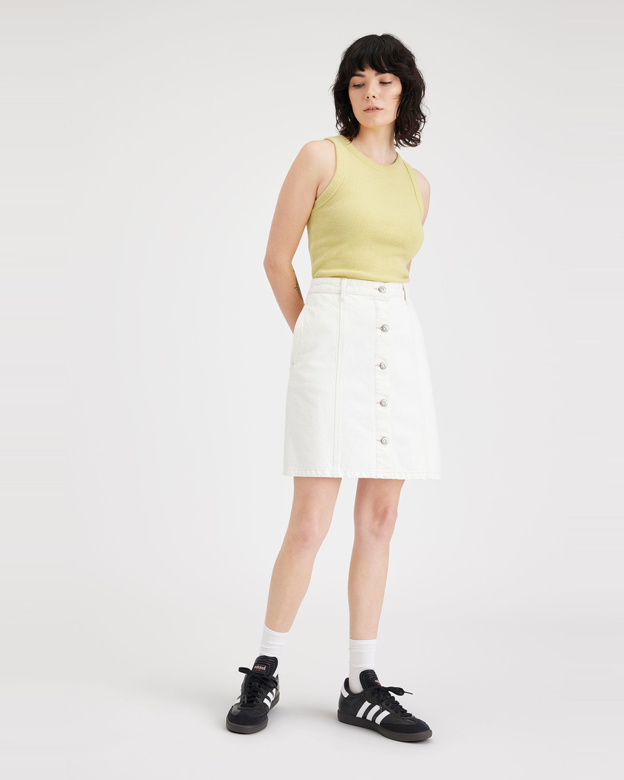 View of model wearing Pineapple Slice Knit Tank, Slim Fit.