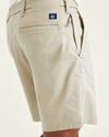 View of model wearing Porcelain Khaki Ultimate 9.5" Shorts (Big and Tall).