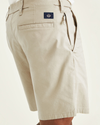 View of model wearing Porcelain Khaki Ultimate 9.5" Shorts, Straight Fit.