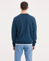 Back view of model wearing Poseidon Crewneck Sweatshirt, Regular Fit.