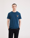 Front view of model wearing Poseidon Graphic Tee, Slim Fit.