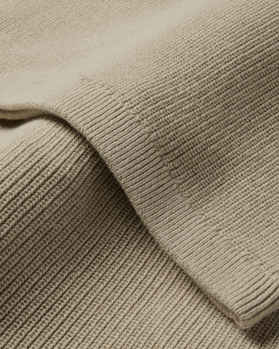 View of model wearing Pure Cashmere 1/4 Zip Sweater, Regular Fit.