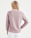 Back view of model wearing Purple Dove Crewneck Sweatshirt, Classic Fit.
